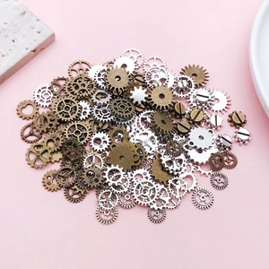 Assorted vintage alloy mechanical gear charms for steampunk DIY jewelry and crafts