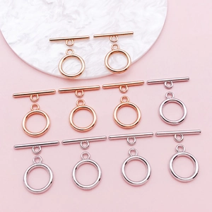 Fermoir Toggle OT en Alliage de Zinc Lisse pour Fabrication de Bijoux DIY Collier Bracelet Accessoires Pièces Métalliques