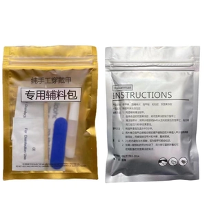 Kit Professionale per Unghie Finte Tamponi all'Alcol Lima per Unghie Colla in Gel Bastoncino per Rimozione Accessori Manicure