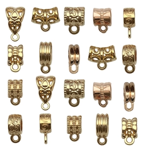 Cuentas de fianza vintage en oro KC y oro rosa para pulseras y collares de bricolaje
