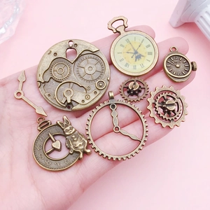 Ciondoli a ingranaggi Steampunk e orologi vintage in bronzo per creazioni fai-da-te