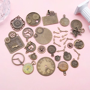Ciondoli steampunk in bronzo con ingranaggi per la creazione di gioielli fai da te vintage