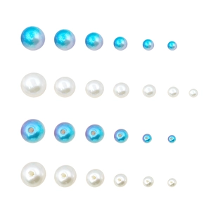 Polished colorful ABS faux pearl beads for DIY jewelry and hair accessories craft