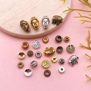 Mélange de perles d'espacement en alliage de style antique pour la création de bijoux
