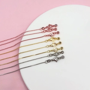 Collezione di catene per gioielli regolabili in oro 14k, oro rosa e argento per fai da te