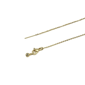 Collana a catena dorata regolabile con chiusura a moschettone, occhio greco e ago guida