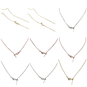 Collane regolabili placcate oro 14k in oro, argento e oro rosa con perla scorrevole