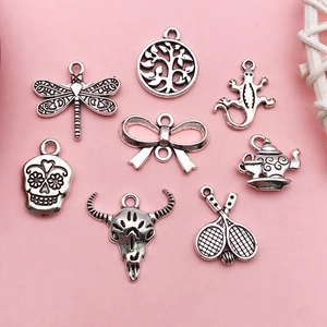 Pendentifs en alliage argent vintage avec anges et libellules pour bijoux DIY et accessoires