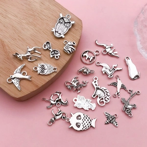 Sélection de breloques d'animaux en argent vintage pour la fabrication de bijoux DIY