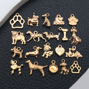 Pendentifs Animaux en Alliage de Zinc Vintage Patte de Chien Os Or Pour Fabrication de Bijoux DIY Colliers Rétro Accessoires