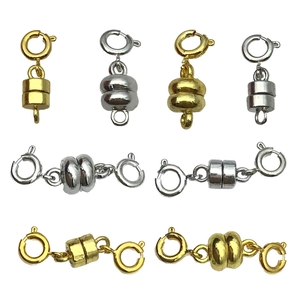 Fermoirs magnétiques en alliage de zinc or et argent pour colliers et bracelets DIY