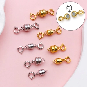 Fermoirs Magnétiques en Alliage de Zinc Connecteurs de Collier Bracelet DIY Électroplaqués Forme de Gourde Cylindrique
