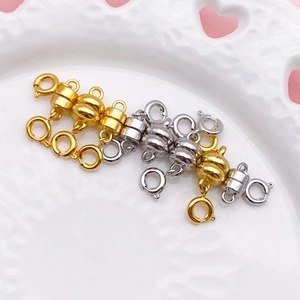 Fermoirs magnétiques polis en or et argent pour la création de colliers et bracelets