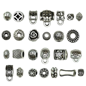 Set di 26 perline e ciondoli in argento vintage per gioielli fai-da-te fatti a mano
