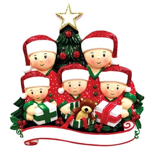 Christmas Family Personalized Resin Ornament Hand Painted Hanging Pendant Festive Holiday Tree Decoration Gift
