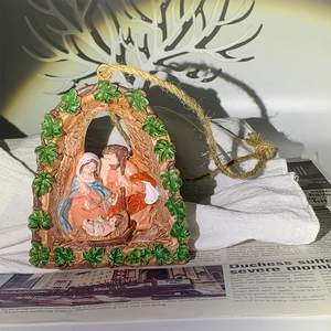 Décoration de Noël DIY en résine avec scène de nativité et arche de couleur bronze