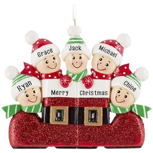 Resin Family Christmas Hanging Ornament Boot Shape Festive Tree Decor For Home Party Red Green Painted Holiday Decoration