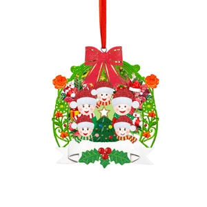 Creative Christmas tree frog snowman resin hanging ornament with 5 characters