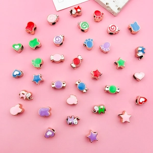 Colorful enamel beads set in elephant and star shapes for DIY jewelry making