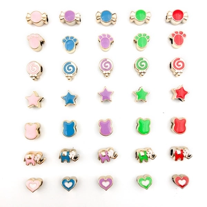 DIY jewelry colorful enamel charms in various shapes like candy stars and hearts