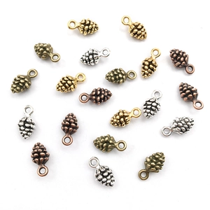 Pendentifs pommes de pin en or, argent et bronze pour la création de bijoux DIY