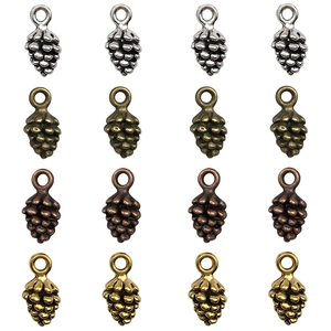 Pendentifs Pomme de Pin en Alliage Vintage pour la Fabrication de Bijoux DIY Charms en Métal de Noël pour Bracelets Colliers Artisanat