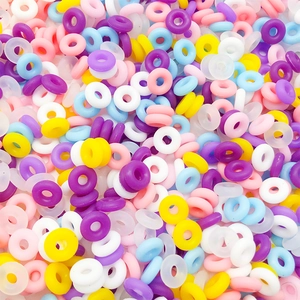 Colorful 6mm silicone stopper beads and anti-slip o-rings for DIY jewelry making
