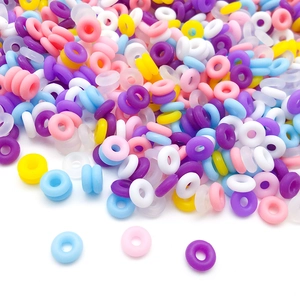 Colorful Silicone O Ring Positioning Beads Doughnut Stopper Beads For Jewelry Making DIY Earring Hooks Non Slip Spacer Rings