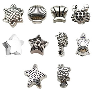 Lot de breloques océan en alliage argenté antique avec étoile de mer pour bijoux DIY