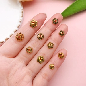 Calottes de perles évidées en alliage d'or antique pour bijoux et accessoires DIY