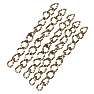 Cinco cadenas de extensión de bronce antiguo para la creación de joyas artesanales