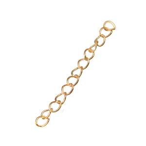 Cadena de extensión dorada pulida con eslabones entrelazados para joyería artesanal DIY