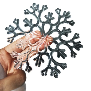 Décoration de flocon de neige en acrylique transparent pour sapin de Noël suspendu