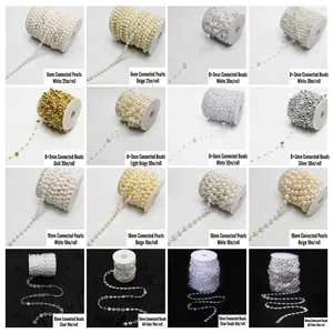 Vista detallada de cuentas de colores en rollos para decoración y manualidades