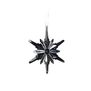 Transparent snowflake crystal ornament with star shape for wedding and holiday decoration