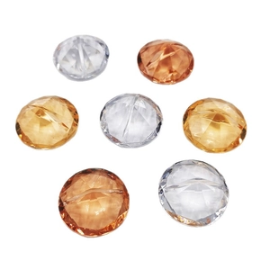 Faceted round crystal glass beads for DIY jewelry and wedding card holder decor