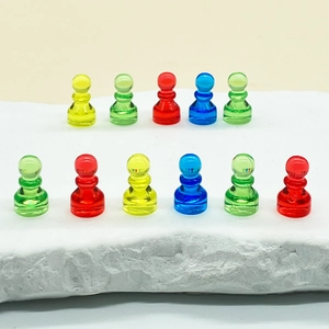 Colorful Acrylic Game Pawns Educational Board Game Pieces For Children Home School Classroom Use Plastic Toy Accessories