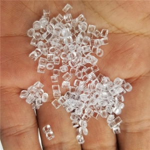 Transparent acrylic rice beads held in hand for DIY handmade bags and jewelry materials