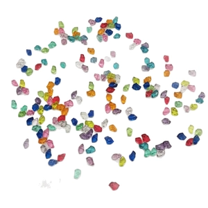 Pierres en acrylique colorées irrégulières pour DIY et décoration d'aquarium