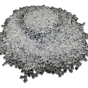Clear acrylic rice beads for DIY jewelry and bag making with a shiny transparent finish