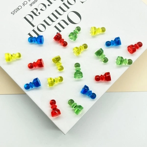 Colorful translucent acrylic game pieces for board games and educational puzzle activities