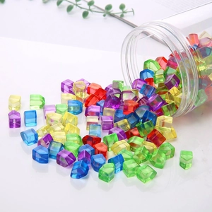 Colorful Transparent Board Game Pieces Acrylic Plastic Mini House Humanoid Pawn Meeple DIY Game Accessories For Kids Party
