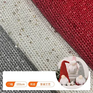 Sequin Knit Fabric Cotton Polyester Blend Chunky Needle Lurex Jacquard For Christmas Crafts Stage Costume DIY Sewing Material