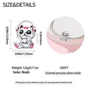 Gedetailleerde maattabel voor de kattenbedel met hoogte, breedte en gatdiameter