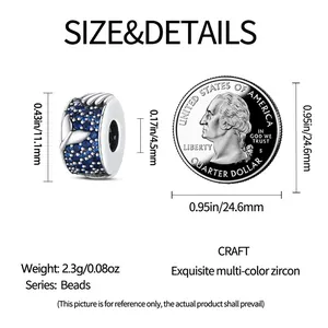 Πίνακας μεγεθών για θαλάσσιο charm με ύψος 11,1mm και βάρος 2,3g σε λεπτομερή προβολή