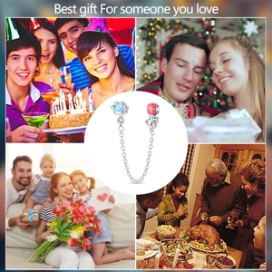 Chaîne de sécurité chat pour bracelets présentée en cadeau pour Noël et les anniversaires