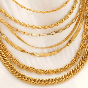 Minimalistische Edelstahl Kette Halskette Für Damen Gold Silber Plattiert Panzerkette Schlangenkette Modeschmuck Geschenk