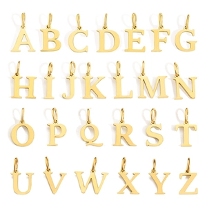 Colgante de Letra de Alfabeto A-Z de Acero Inoxidable Solo para DIY Collar Pulsera Fabricación de Joyas Oro Plata Oro Rosa Minimalista Accesorios de Joyería