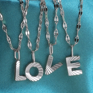 Minimalist Stainless Steel Initial Letter Pendant Necklace Sunray Texture Alphabet Name Choker Fashion Jewelry For Women