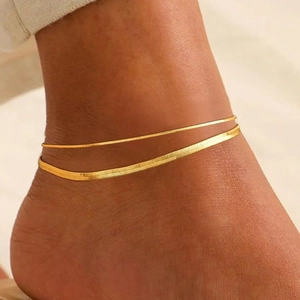 Tobillera de Acero Inoxidable para Mujer Cadenas Minimalistas Estilo Bohemio Joyería de Pies de Playa Ajustable Regalo